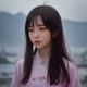 读者小雨头像，25岁年轻女性，城市街头背景，青春活力形象